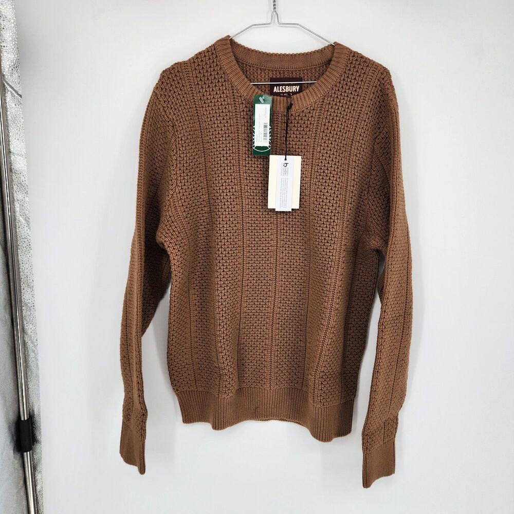 Alesbury Men's Brown Heavyweight‎ Textured Sweater NWT